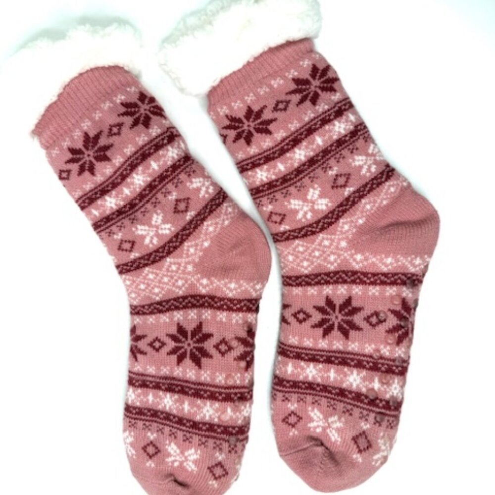 Comfy Mid-Calf Slipper Socks with Non-Slip Dots